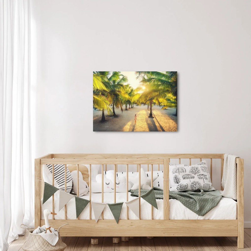 Kép - Nő a pálmafáknál (70x50 cm)