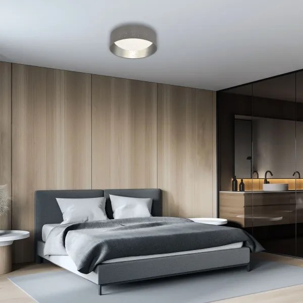 Briloner 3482014 - STARRY LED mennyezeti lámpa 12W 230V szürke/ezüst