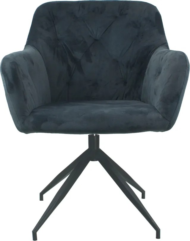Forgószék, sötétszürke Bársony szövet/fekete, VELEZA NEW