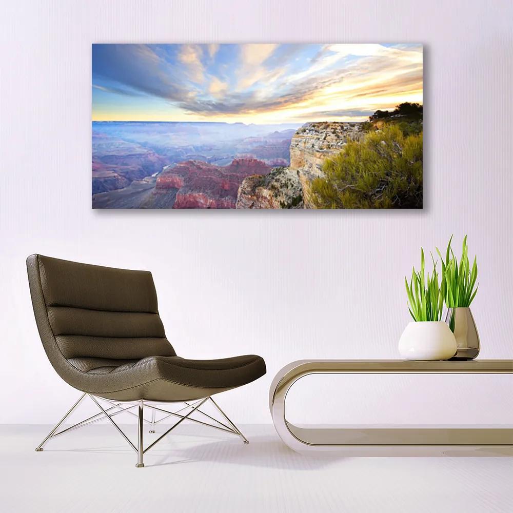 Vászonkép Sea Mountain Landscape 140x70 cm