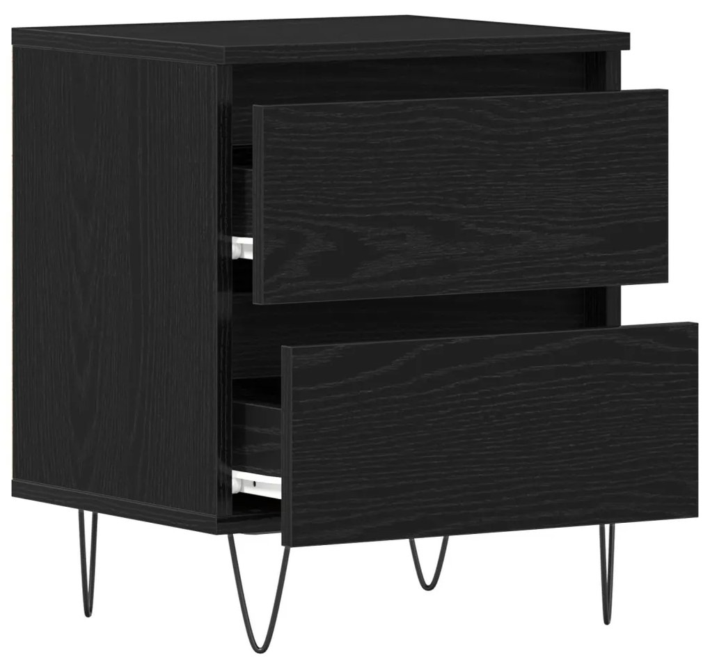 Éjjeliszekrény fiókkal Musta tammi 40 x 35 x 50 cm Faanyag