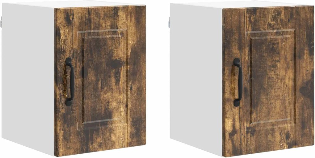 vidaXL Konyhaszekrény 2 pcs Füstölt tölgy 30 x 31 x 40 cm Faanyag