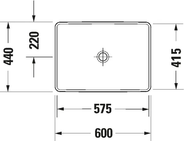 Duravit 358600079 - D-NEO beépíthető mosdó 60x44 cm kerámia/fényes fehér