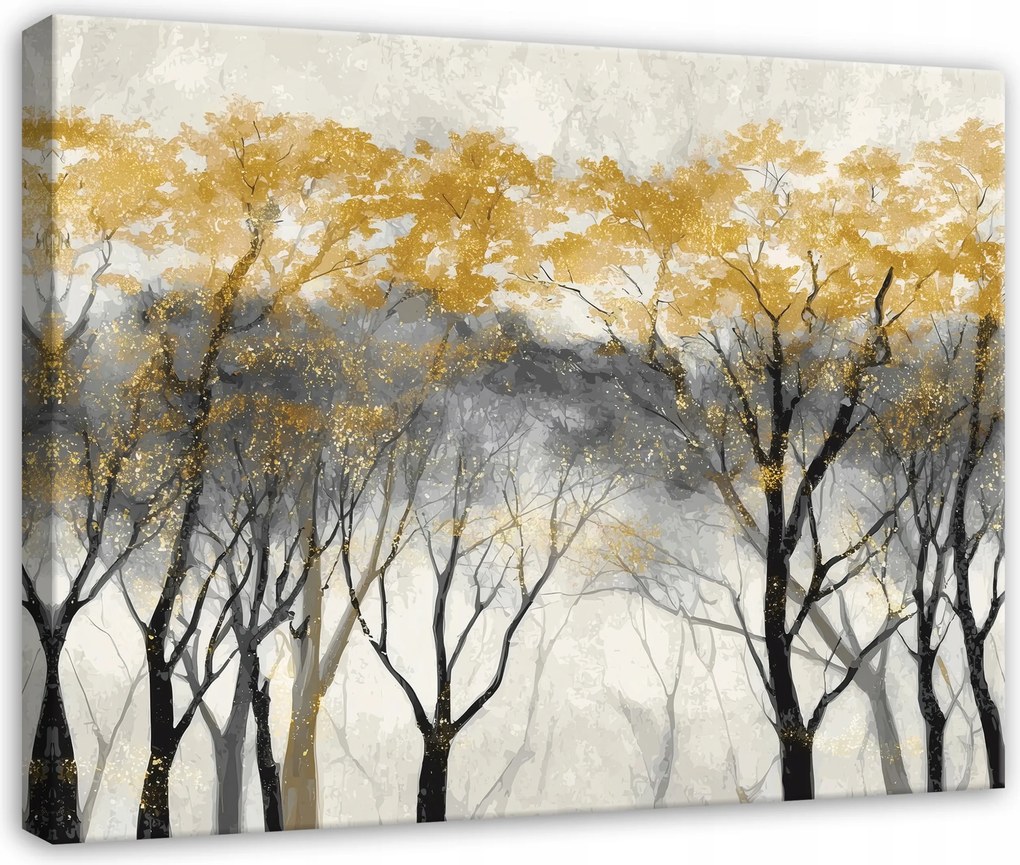 Vászonkép Erdő Fa Beton Loft Absztrakt Hálószoba Nappali Vászon 60x40