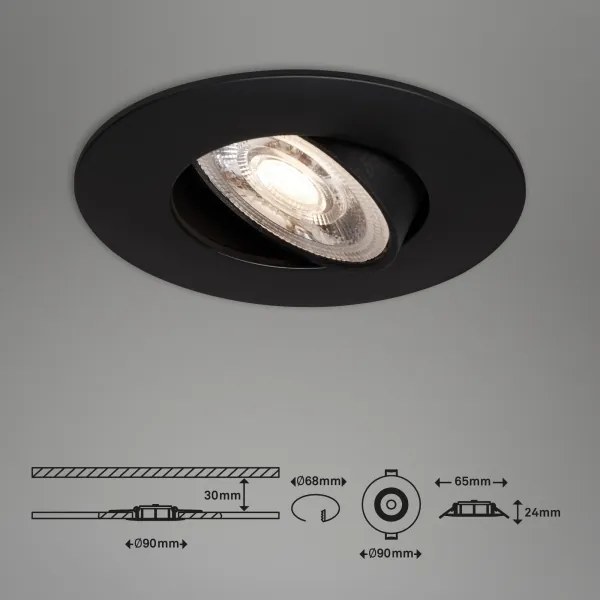 Briloner - KÉSZLET 3x LED Fürdőszobai beépíthető lámpa LED/4,9W/230V IP23