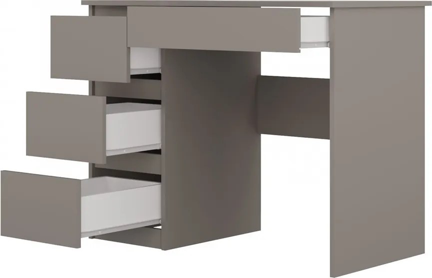 Mijas íróasztal bal oldali tárolókkal, 98x76x51 cm, agyag színű