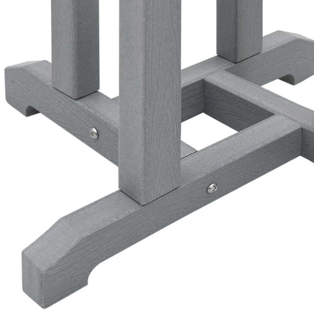 3 Részes Kerti Bár Szett Világosszürke HDPE