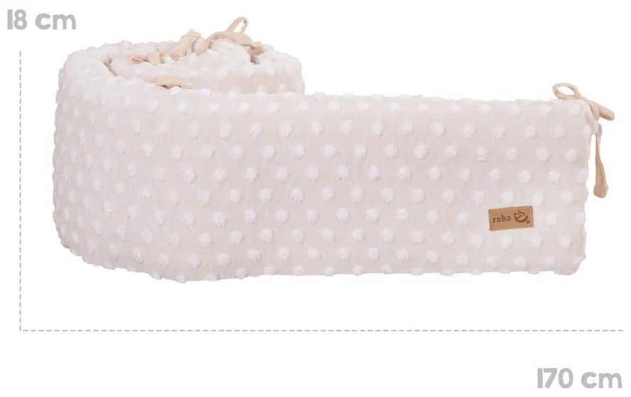 Bézs pamutkeverék rácsvédő 170 cm Frosty Almond – Roba