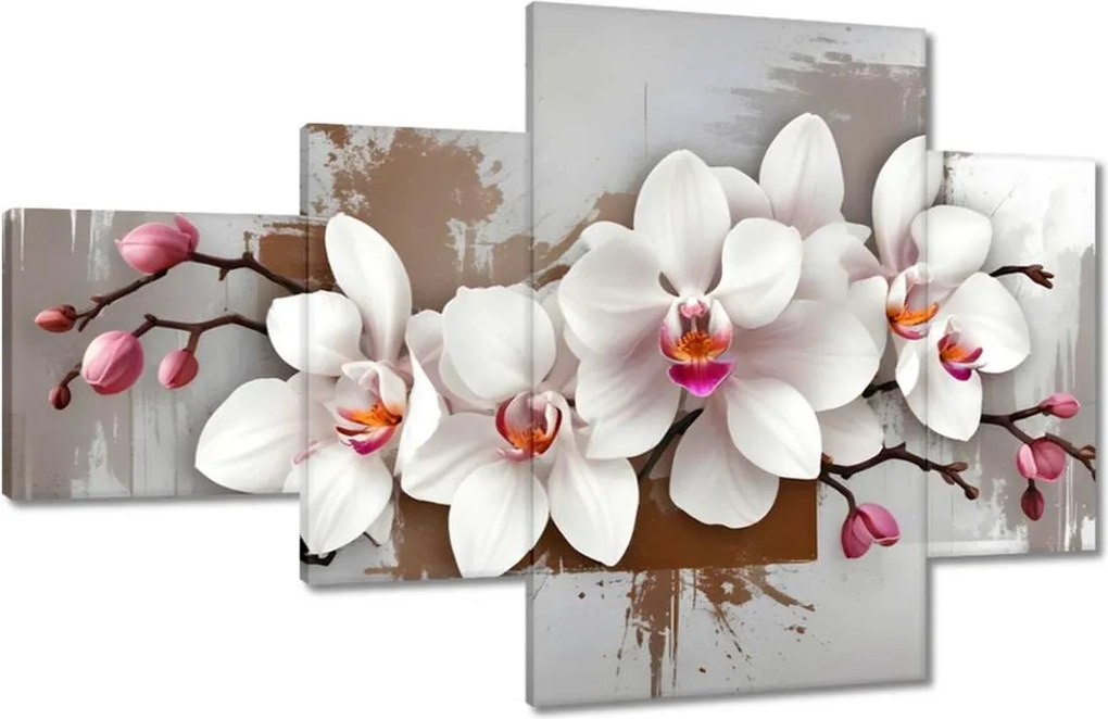 Vászonkép 130x80 Fehér orchidea