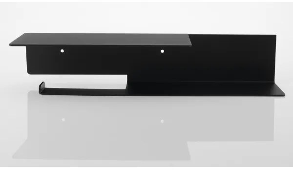 Sapho - WC-papírtartó polccal 9,5x35 cm matt fekete