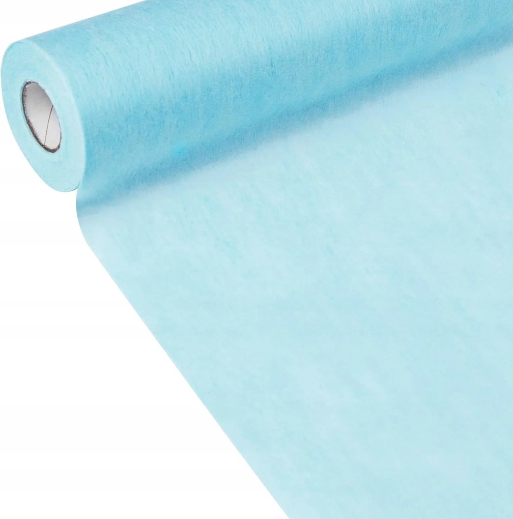 Asztali futó, nem szőtt anyagból, kék, dekoratív asztalterítő, 10m x 28cm