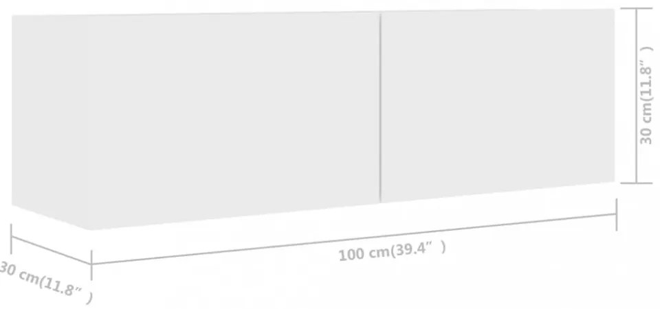 vidaXL 5 részes fehér szerelt fa TV-szekrényszett
