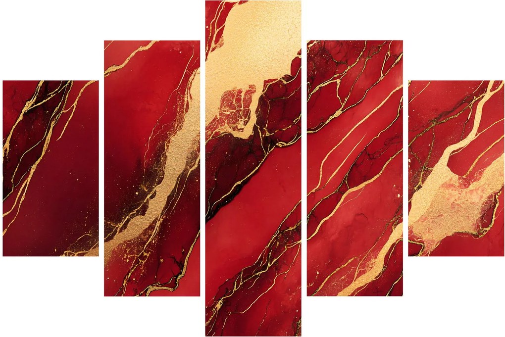 Kép - Vörös-arany márvány (150x105 cm)
