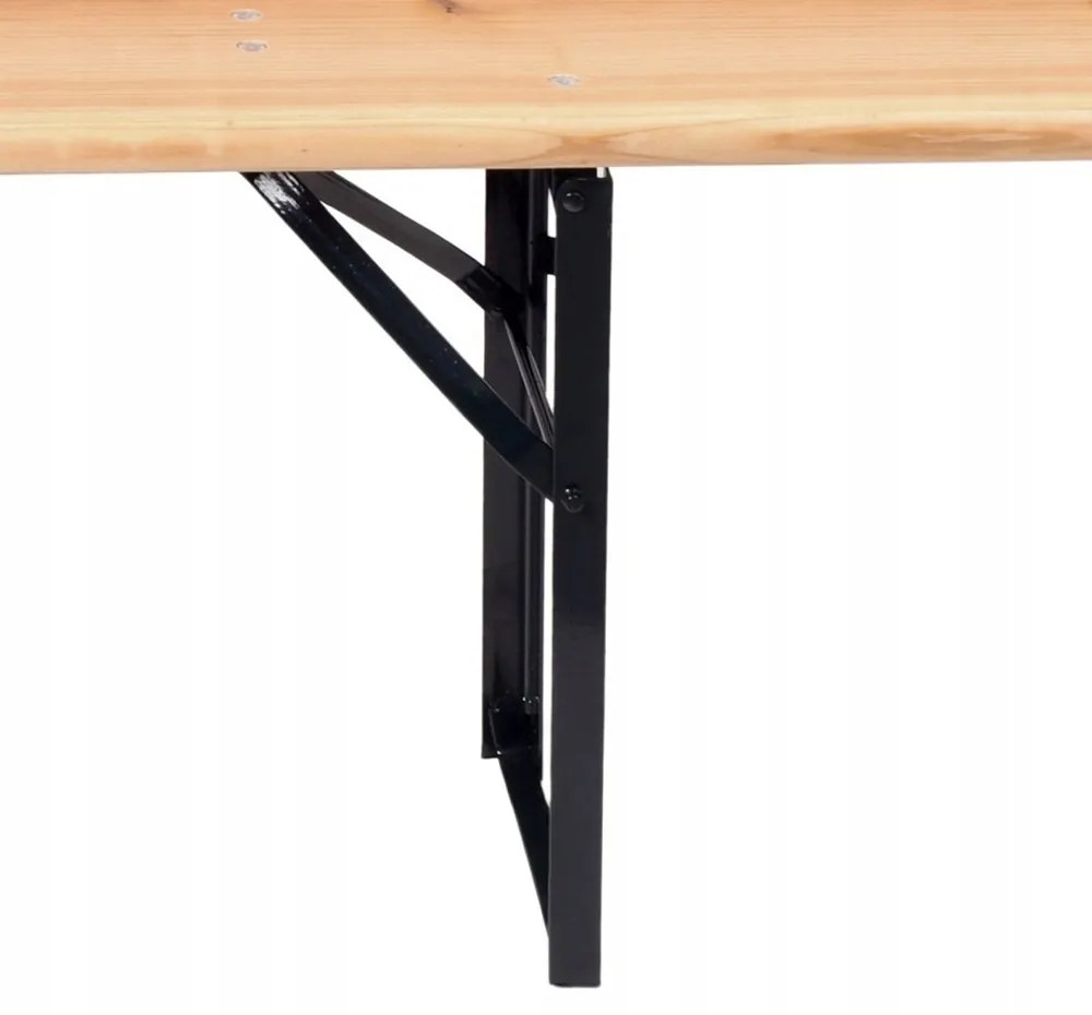 Fa kerti piknik asztal 2 paddal