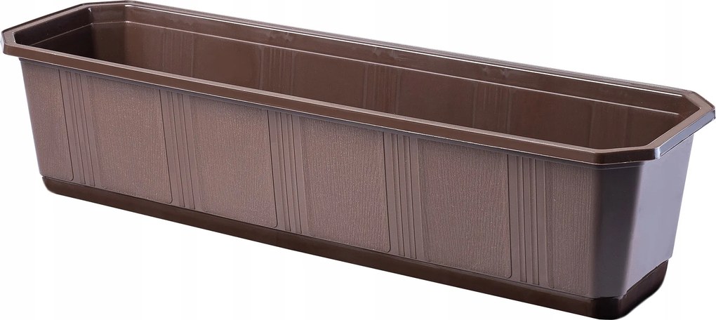 Erkélyláda 60 cm Virágtartó Erkély Barna