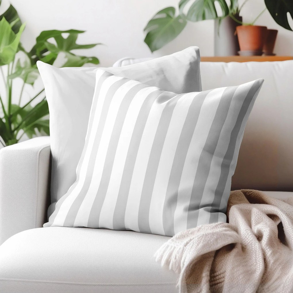 Goldea pamut párnahuzat - szürke csíkos 30 x 50 cm