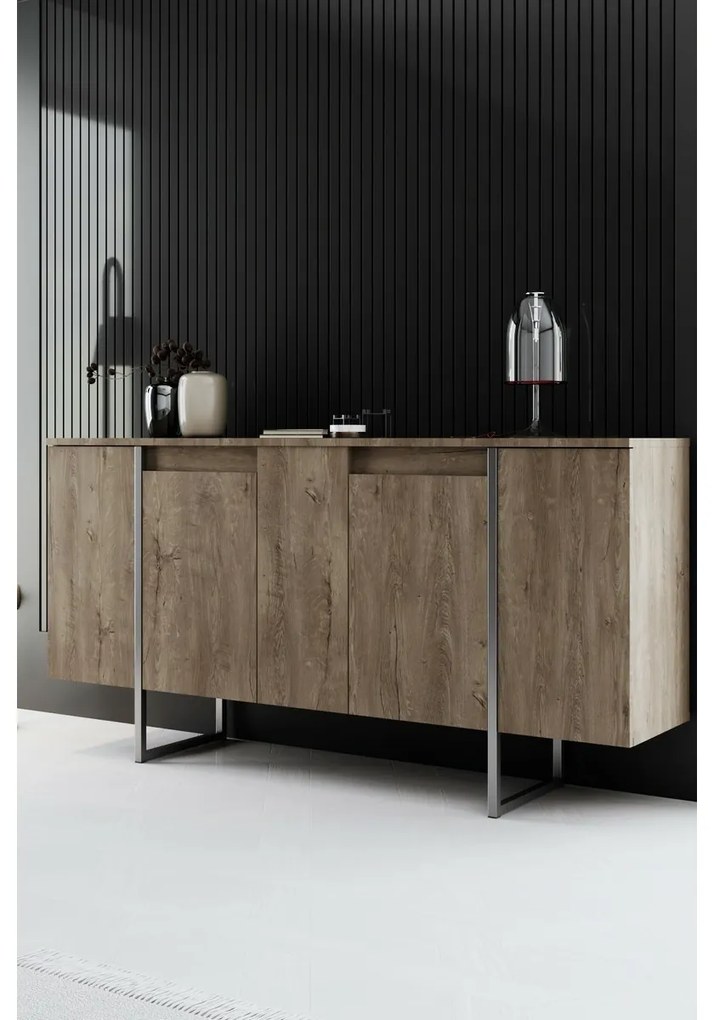 Luxe Walnut and Silver szekrény