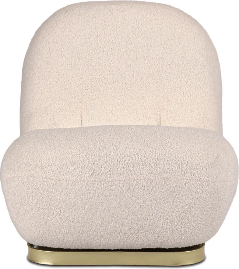 SONNY krémszínű forgó boucle pihenőfotel