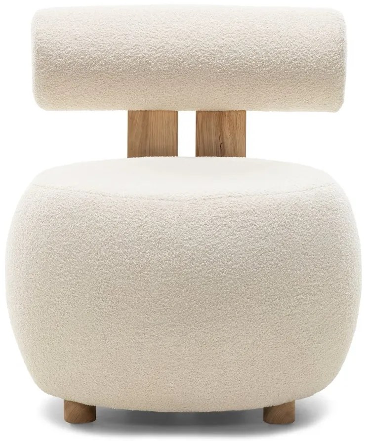 Krém design fotel HANNA, tölgy