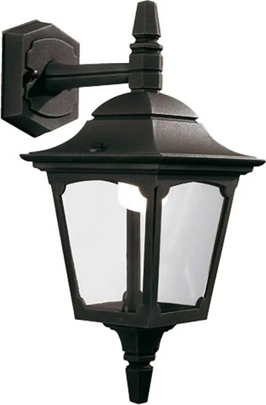 ELSTEAD CPM2-BLACK CHAPEL Klasszikus Kültéri Fali Lámpa Fekete, Átlátszó E27 IP44