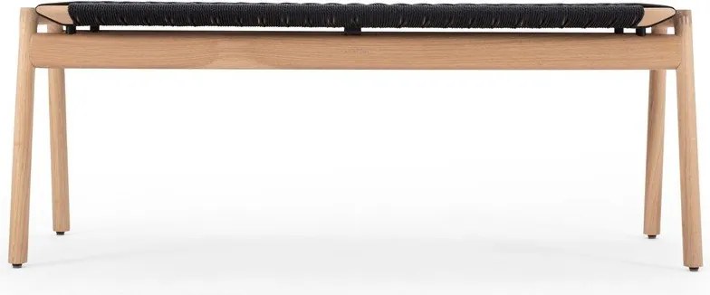 Fekete-natúr színű pad Klupa – Gazzda