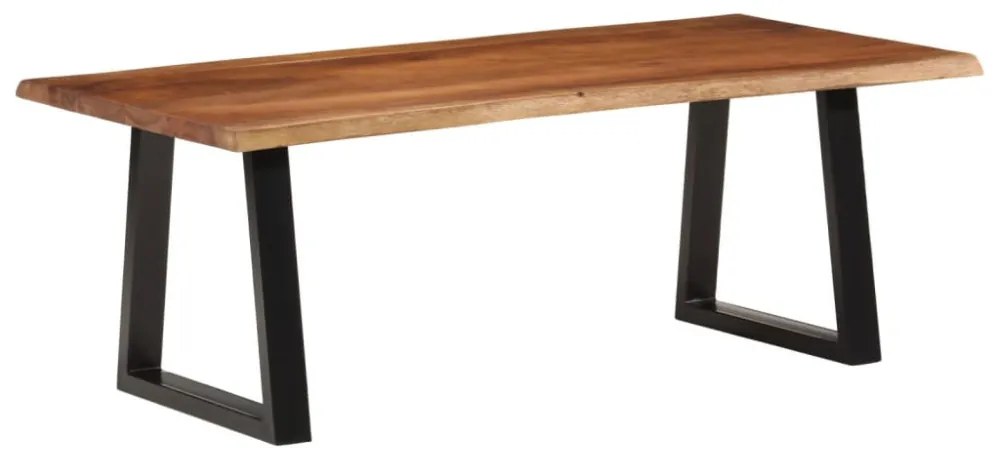 mézbarna tömör akácfa dohányzóasztal 110 x 55 x 40 cm