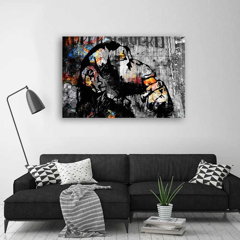 Gario Vászonkép Banksy street art majom Méret: 120 x 80 cm