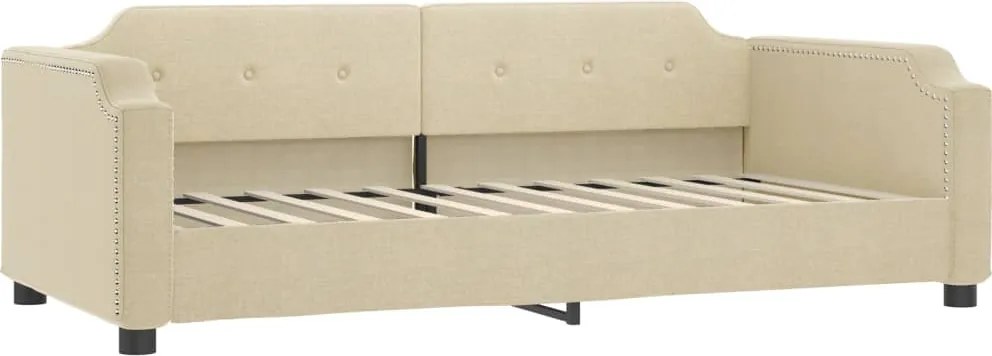 vidaXL krémszínű szövet kanapéágy 90 x 200 cm