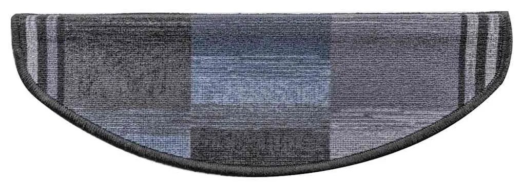 5 db fekete és szürke öntapadó lépcsőszőnyeg 65x21x4 cm