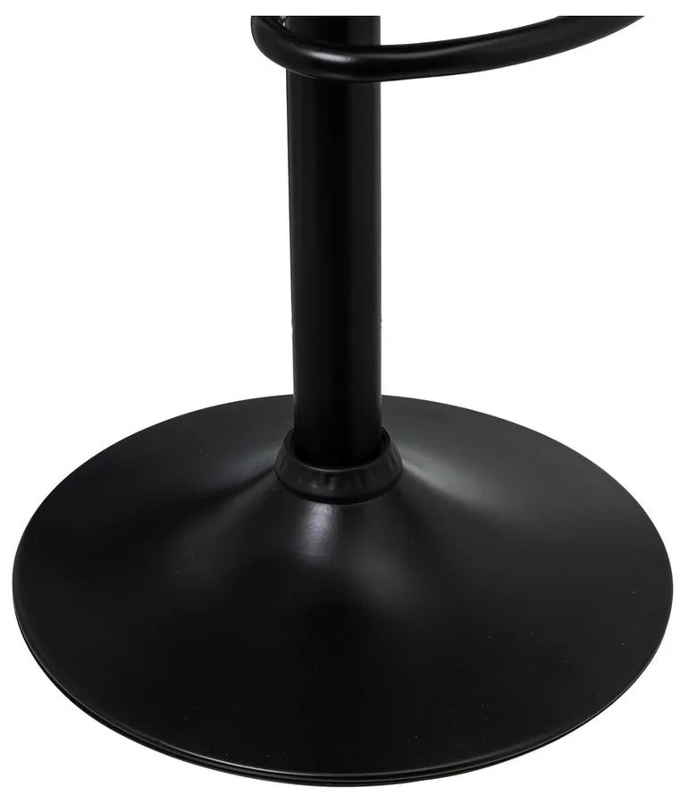 Fekete bőr utánzat állítható magasságú bárszék szett 2 db-os (ülésmagasság 56,5 cm) – Casa Selección