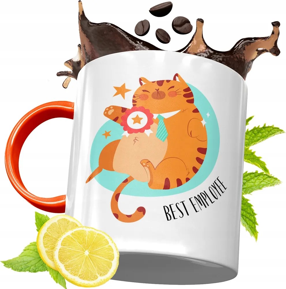 Narancssárga Bögre Dolgozóknak Ajándék fényképes nyomtatással