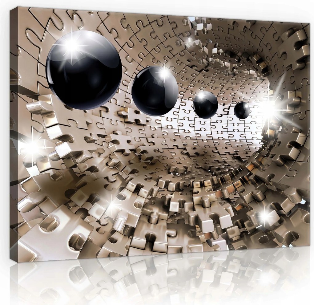 Vászonkép 100x75 Fém Absztrakt Alagút a dolgozószobába