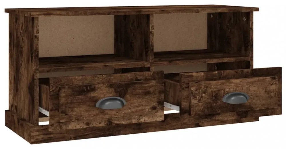 füstös tölgy színű szerelt fa TV-szekrény 93x35,5x45 cm