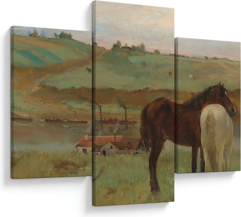 Kép - Edgar Degas, Horses in a Meadow, reprodukciók (90x60 cm)
