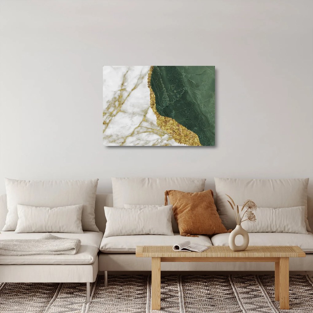 Üveg kép - Zöld márvány N⁰3 (70x50 cm)