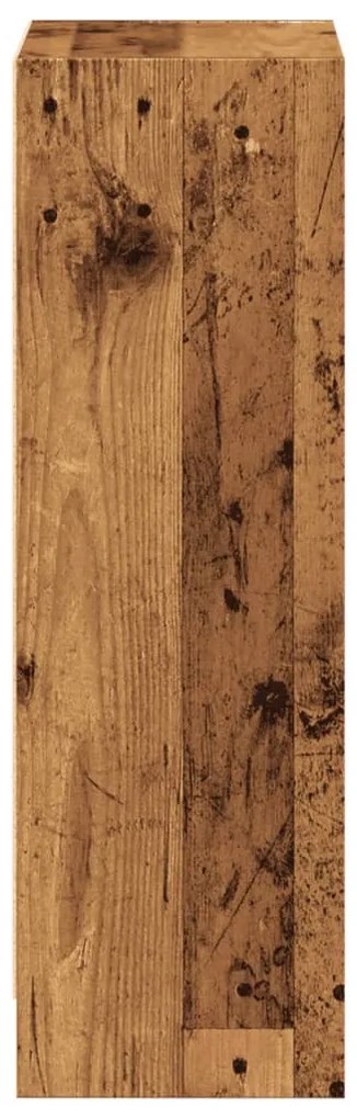 antik fa színű szerelt fa könyvespolc 40 x 24 x 76 cm