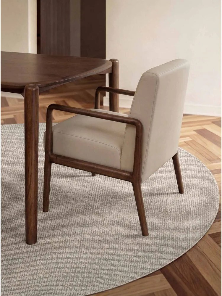 Krémszínű kézi szövésű gyapjú kerek szőnyeg ø 200 cm Greenwich – Ted Baker