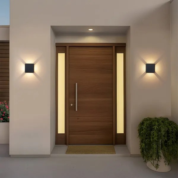 Brilagi - LED kültéri fali lámpatest QUADRAY LED/6W/230V fekete IP54