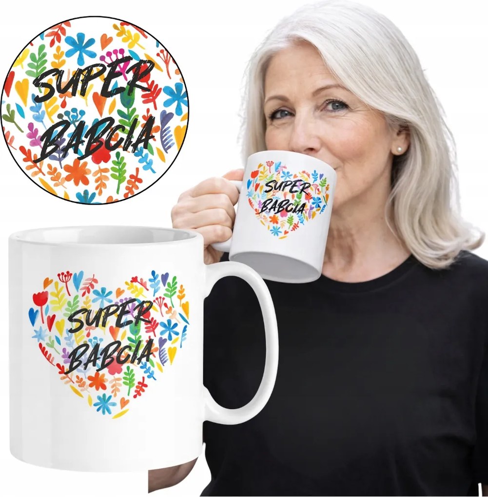 Ajándék Nagymama Napjára Bögre 330 ML Szuper Nagymama Bögre Nagymama