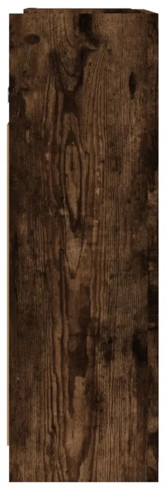 füstös tölgy színű szerelt fa tükrös szekrény 62,5x20,5x64 cm