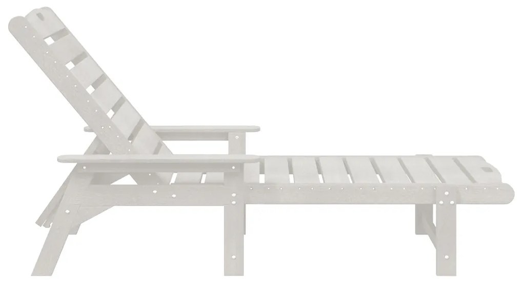 Napozóágy Fehér 53x162x98.5 cm HDPE