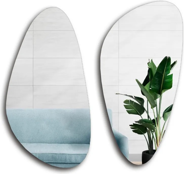 Két darabos szabálytalan tükör szett Selenit 110X96 dekoratív