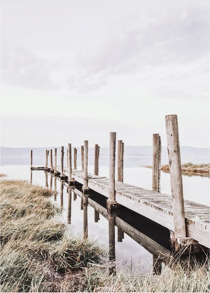 Fotótapéta Tó móló felhők vinil 184x254 +ragasztó