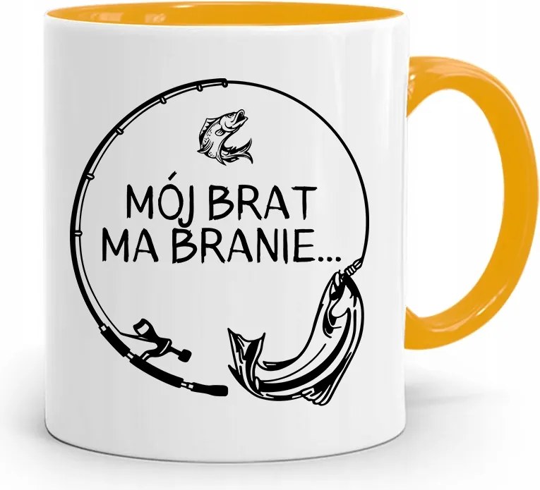 Sárga Bögre Ajándék Testvéremnek A Testvéremnek Van Egy Nyomtatott Kapása