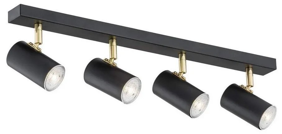 Argon 1690 - Spotlámpa LAGOS 4xGU10/5W/230V fekete/sárgaréz
