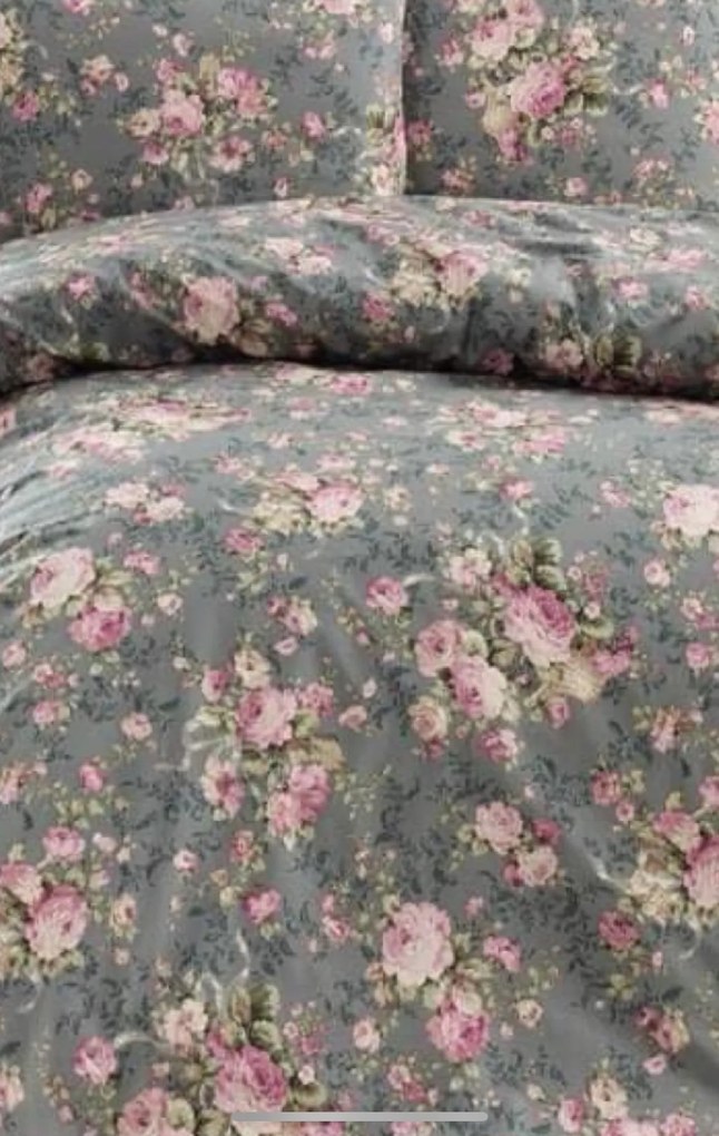 Pamut lepedők Szicíliai szürke TiaHome - 1x Párna 90x70cm, 1x Paplan 140x220cm