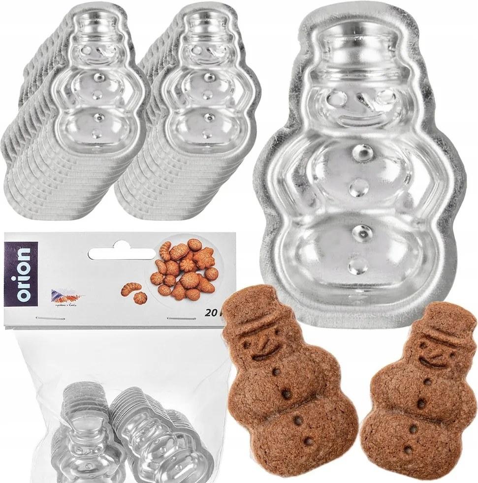 20x Hóember sütőforma keksz mézeskalács csokoládé