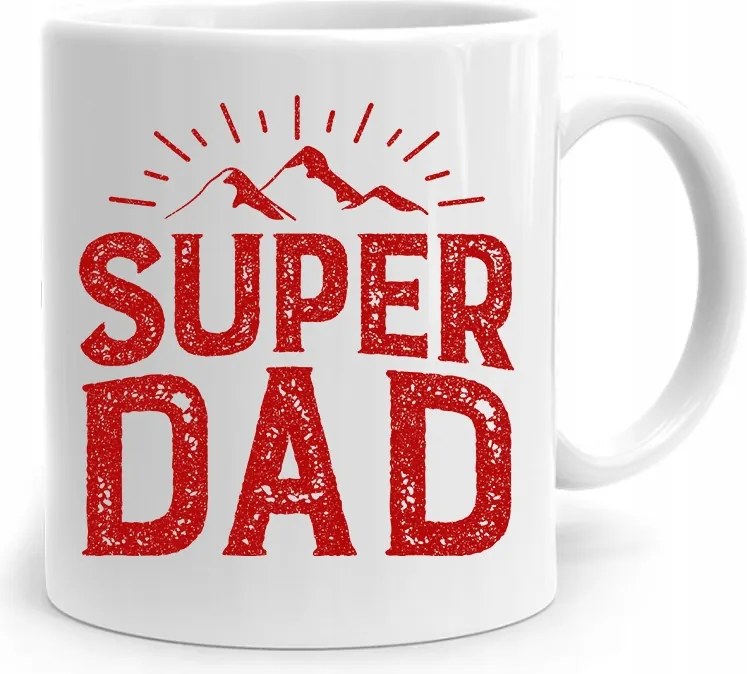 Apák Napi Bögre Apáknak Szuper Dad Ajándék fényképes nyomtatással