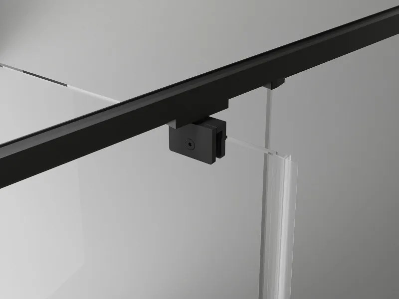 Mexen Exo-BR 90 x 90 cm-es nyitható zuhanykabin, átlátszó, fekete - 8181-090-090-70-00