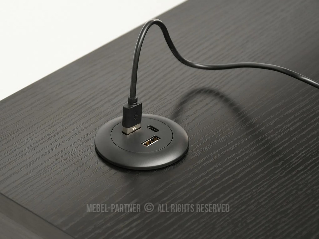 PC asztal Osto 120 (fekete fa + fehér). 1109826